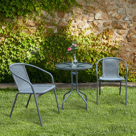 3pcs Durable Garden Comfortable Outdoor Rattan Furniture Garden Chair Outdoor Furniture