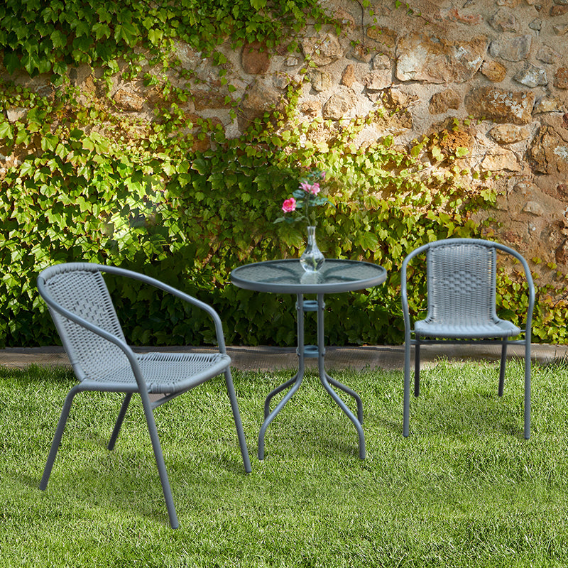 3pcs Durable Garden Comfortable Outdoor Rattan Furniture Garden Chair Outdoor Furniture