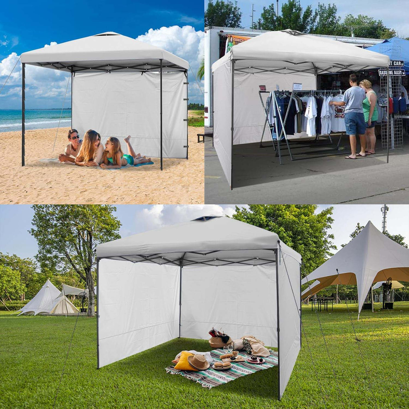 Custom Pagoda Gazebo Pop up Trade Show Folding Event Canopy Tent Outdoor with Two Sides Ceilings